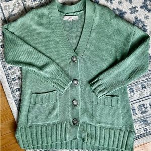 Loft Green Cardigan Sweater